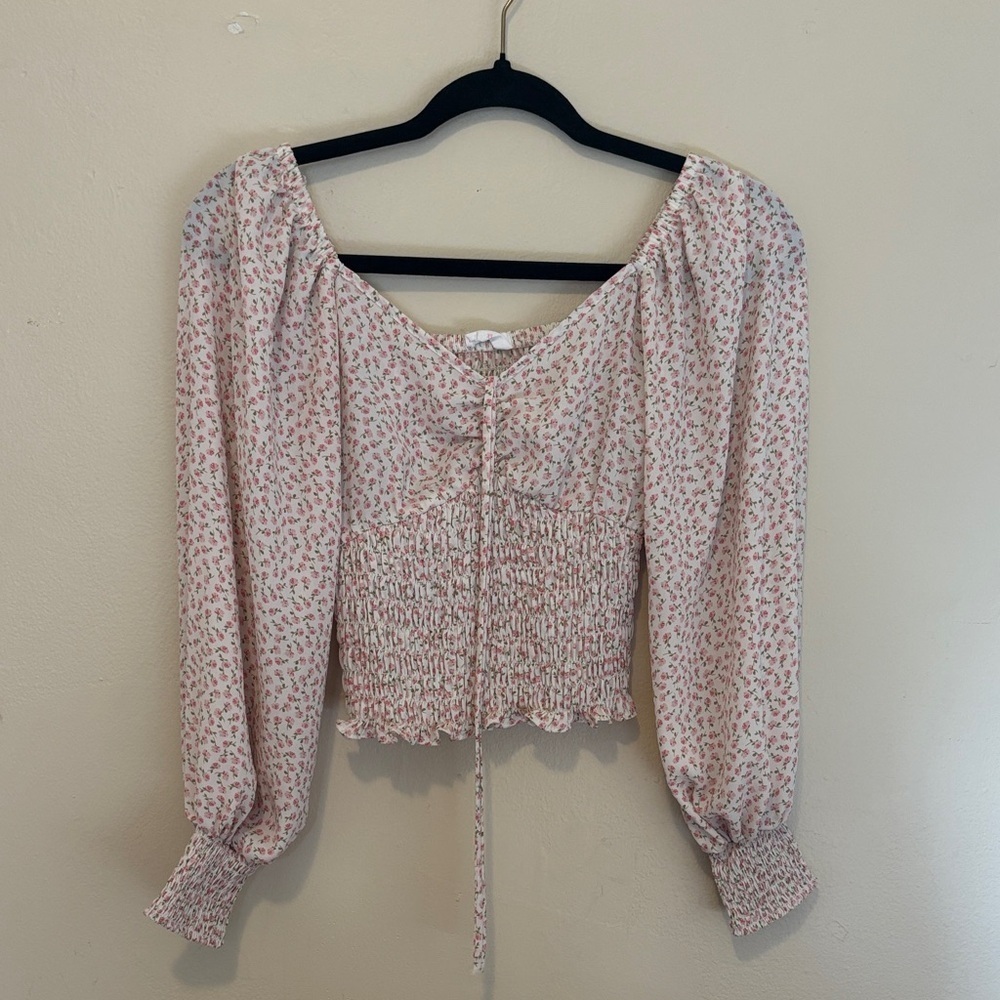 Sienna Sky Pink Floral Smocked Blouse